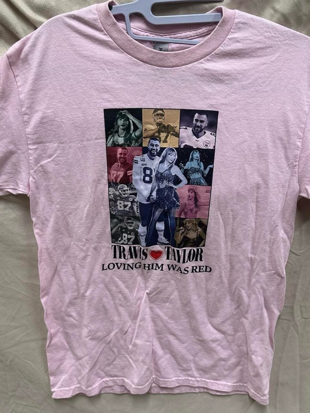 Light baby Pink Taylor Swift x Travis Scott cotton t-shirt.